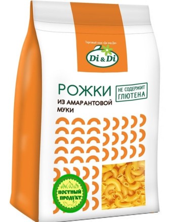 Макаронные изделия без глютена амарантовые "Рожки" Ди энд Ди/Di&Di