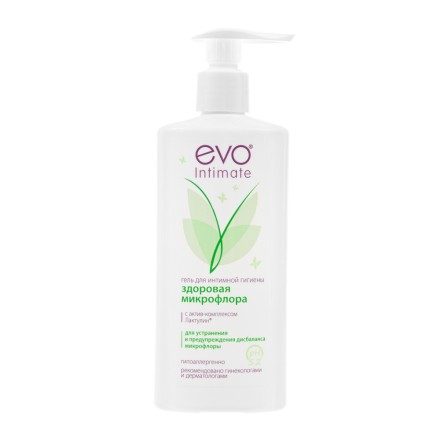 Гель для интимной гигиены EVO Intimate "Здоровая Микрофлора" с актив-комплексом Лактулин