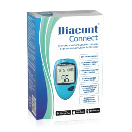 Глюкометр Диаконт Коннект Diacont Connect