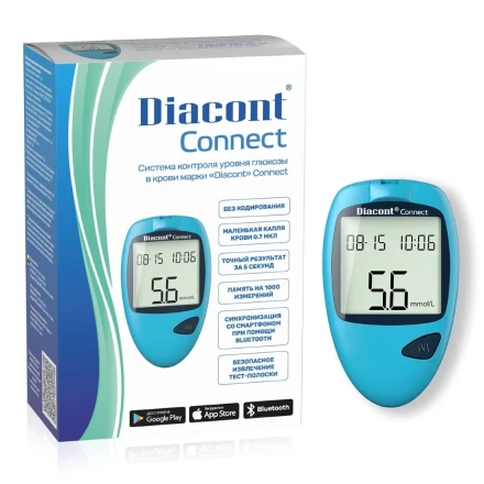 Глюкометр Диаконт Коннект Diacont Connect